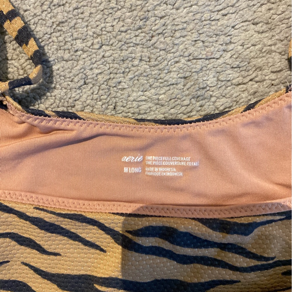 Aerie Tiger Stripe One-Piece Swimsuit - Picture 2 of 2